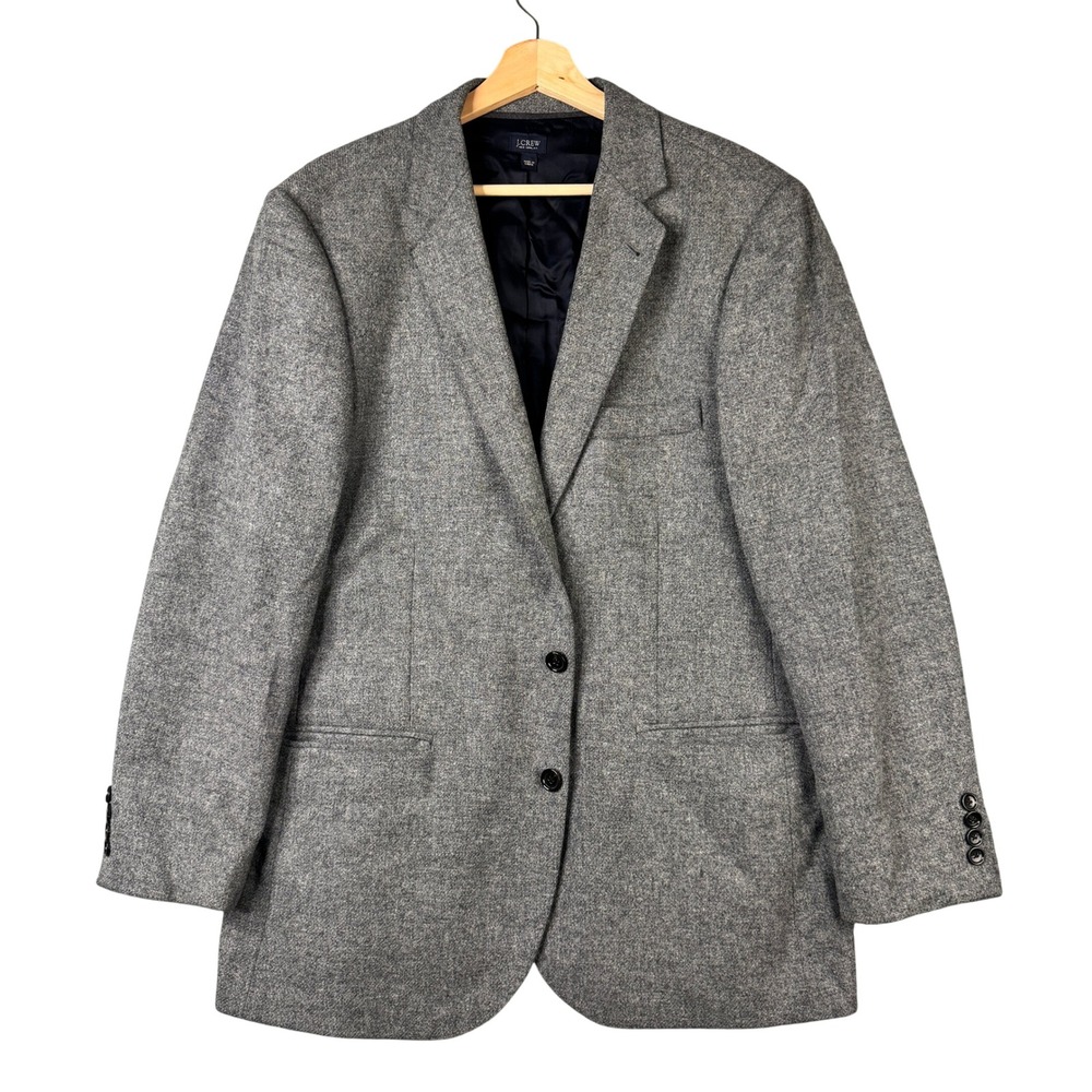 J.Crew Aldridge Jacket 42R Gray Moon Yorkshire Tweed Wool Blazer Sport Coat